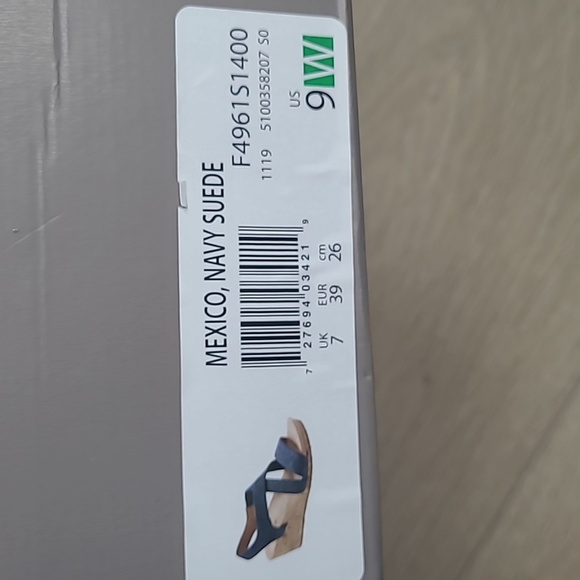 Navy Suede Wedges - Picture 6 of 6